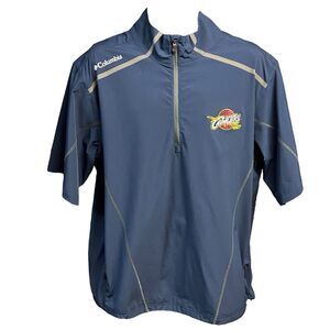 Columbia Golf Pullover Windshirt Blue Cleveland Cavaliers Basketball Stretch LG